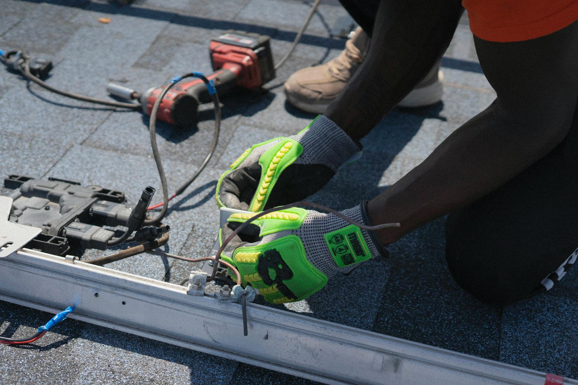 A close-up of high-quality roofing materials being staged for a project in Buena Park, showing attention to detail and organization.