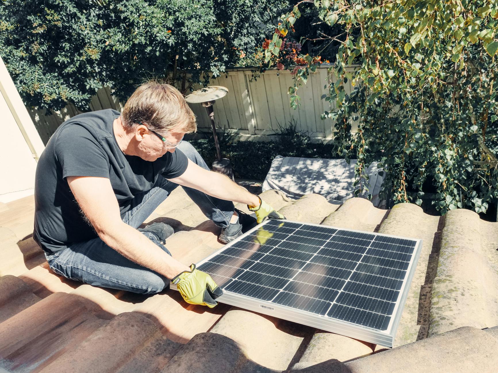 A close-up of high-quality asphalt shingles being installed with precision on an Anaheim home.